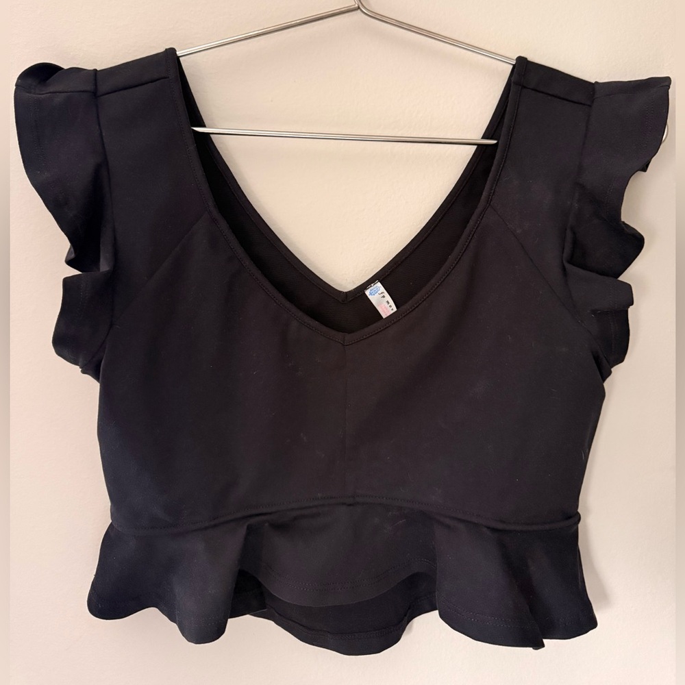 FREE PEOPLE Ruffle Workout Top - Picture 2 of 9